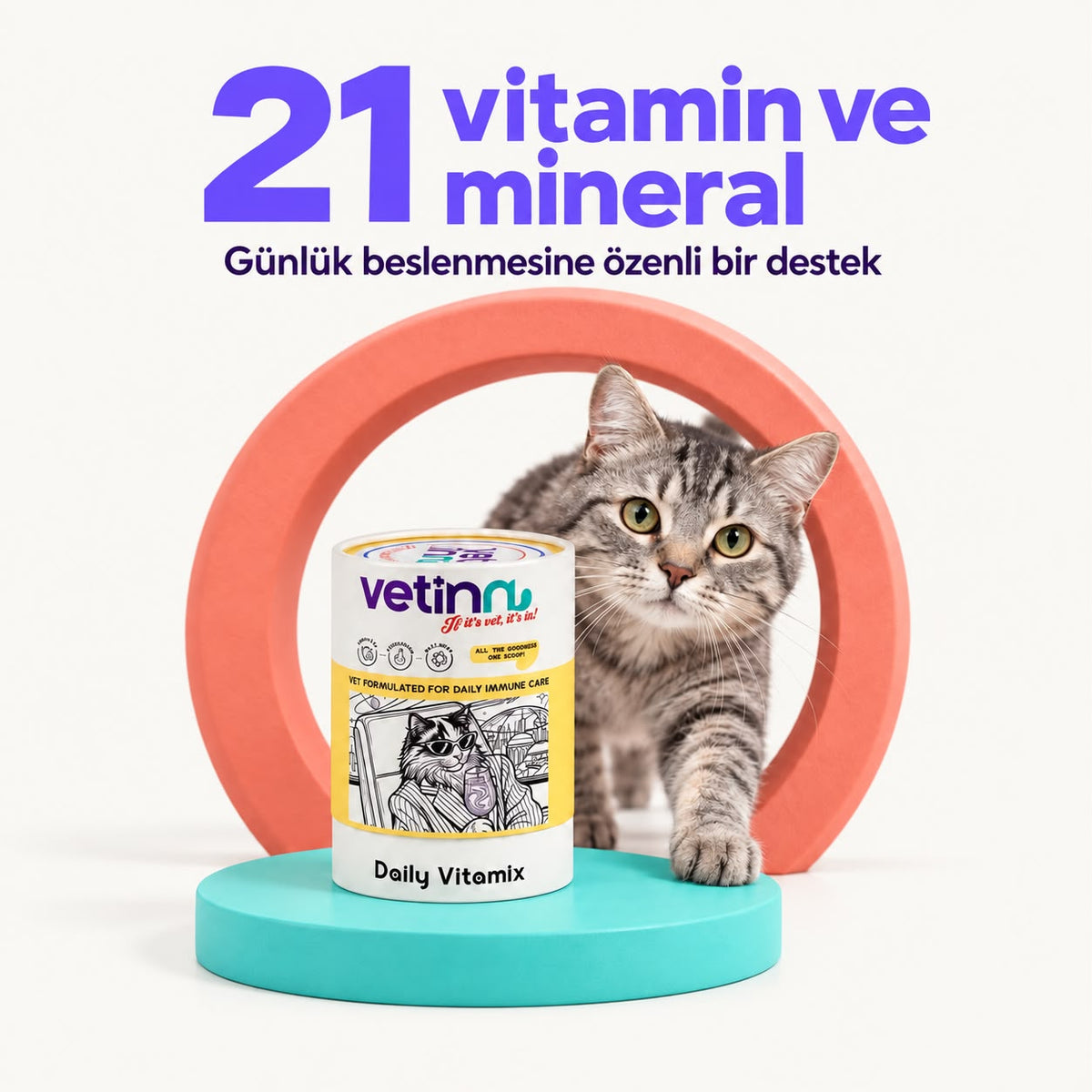 Daily Vitamix | Kedi Vitamin ve Mineral Takviyesi, 150 g