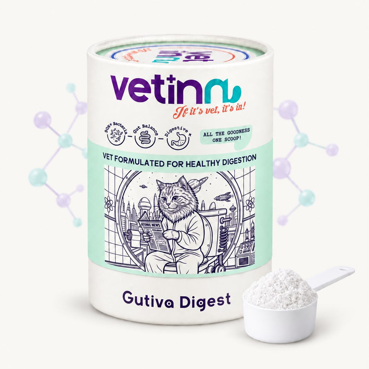 Gutiva Digest | Kedi Sindirim Sistemi Takviyesi, 150 g