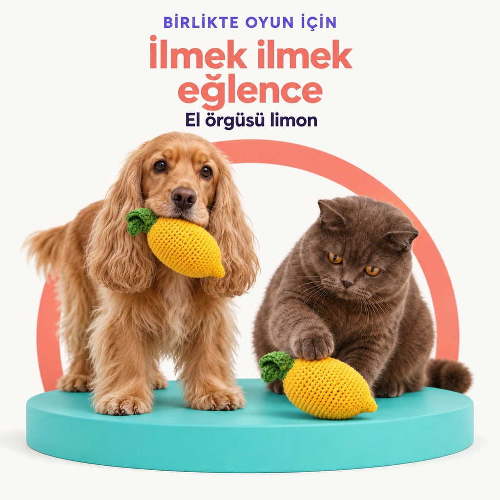 Limon | El Örgüsü Kedi ve Köpek Oyuncağı